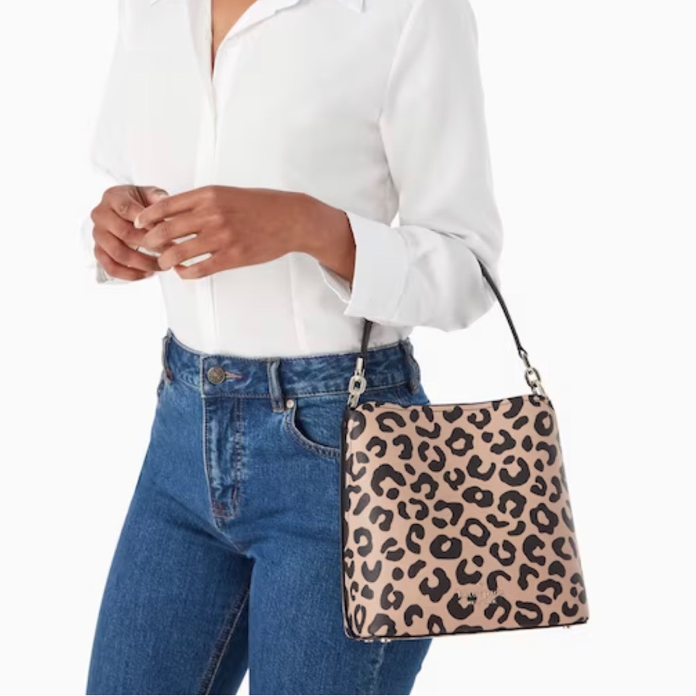 NWT Kate Spade Darcy Crossbody / Small Bucket Bag, Leopard